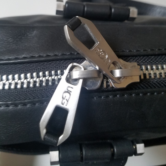 UGG Leather Slim Branford Satchel Laptop Work Bag - Picture 12 of 15